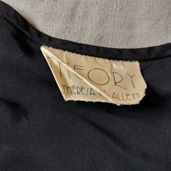 Vtg Theory Theresa McAllen Black Cropped Tank Top Small Dangle Coins Belly Dance - Picture 6 of 7